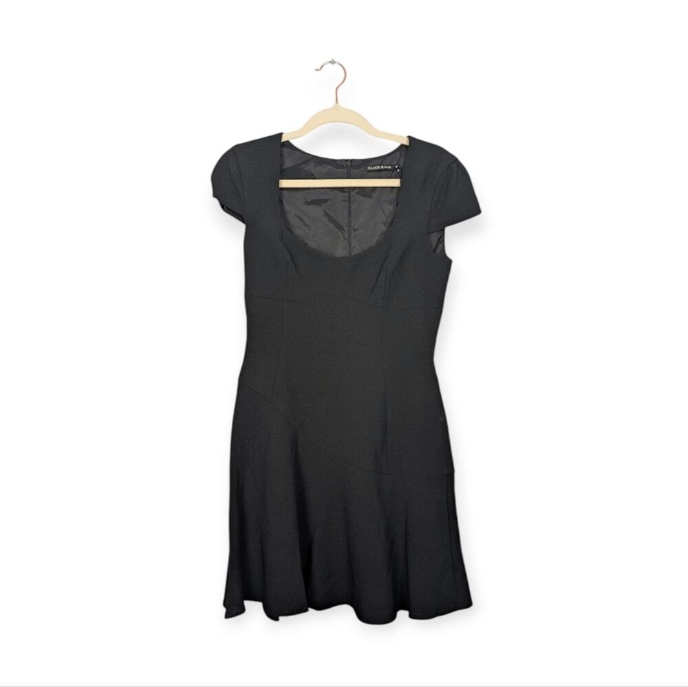Black Halo Black Chipley Mini Scoop Neck Fit & Flare Dress Size 4